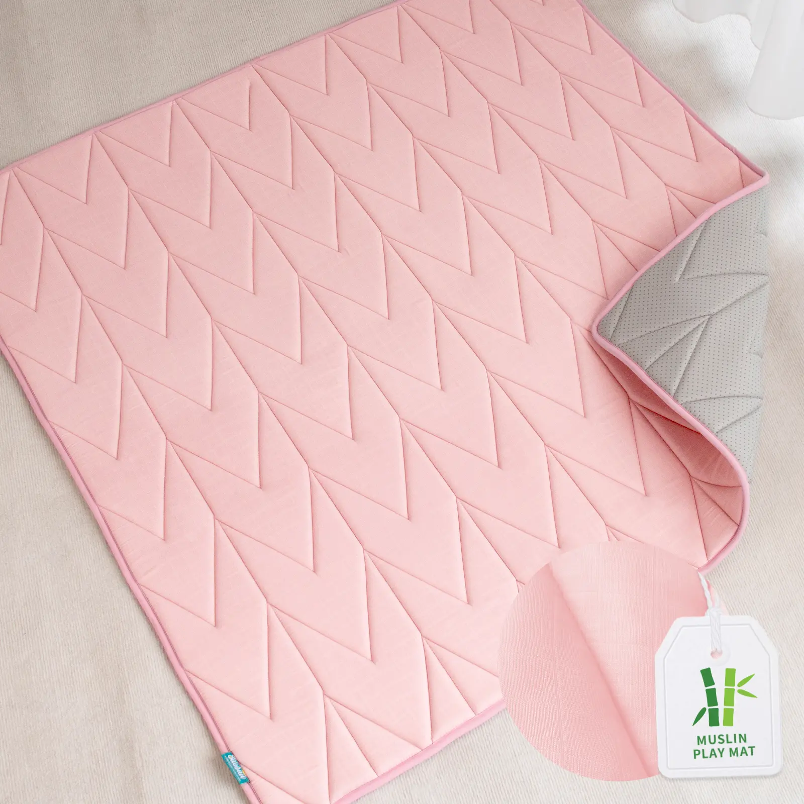 Solid Pink (Cooling Bamboo Muslin Surface+Foam)