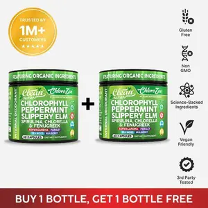 Clean Nutra BOGO | Chlorophyll, Peppermint, Slippery Elm, Spirulina, Chlorella, Fenugreek & More for Odor Control + Gut Cleanse Capsules – ChloroZen