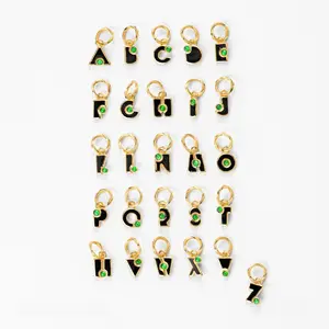[ICE HUE] 18K Gold Vacuum Plated Copper 5A+ Sri Lanka Green Gemstone 26 Characters of Mingjin Secret Language, Custom Picture Design, Personalized Jewelry, Streetwear Statement Jewelry, Necklaces for Women, Hip-Hop Look, Luxury Daily Wear Gift