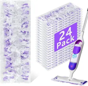PowerMop 24 Pack Refills Pads for Swiffer PowerMop Multi-Surface & Wood Floor Cleaning Unscented Thickened Mopping Pads for Efficient Deep Cleaning