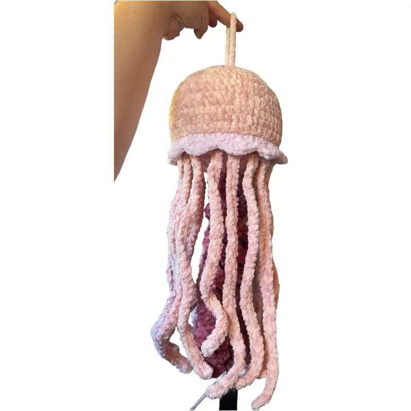 Jellyfish Plushie - Handmade Crochet Jellyfish Plush - Soft and Cuddly Ocean Creature