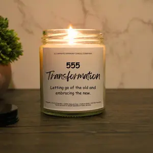 555 Angel Number Candle |Law of Attraction | Repeating Numbers Candle | Numerology Candle |Manifestation Candle | Mystical Candle |Spiritual