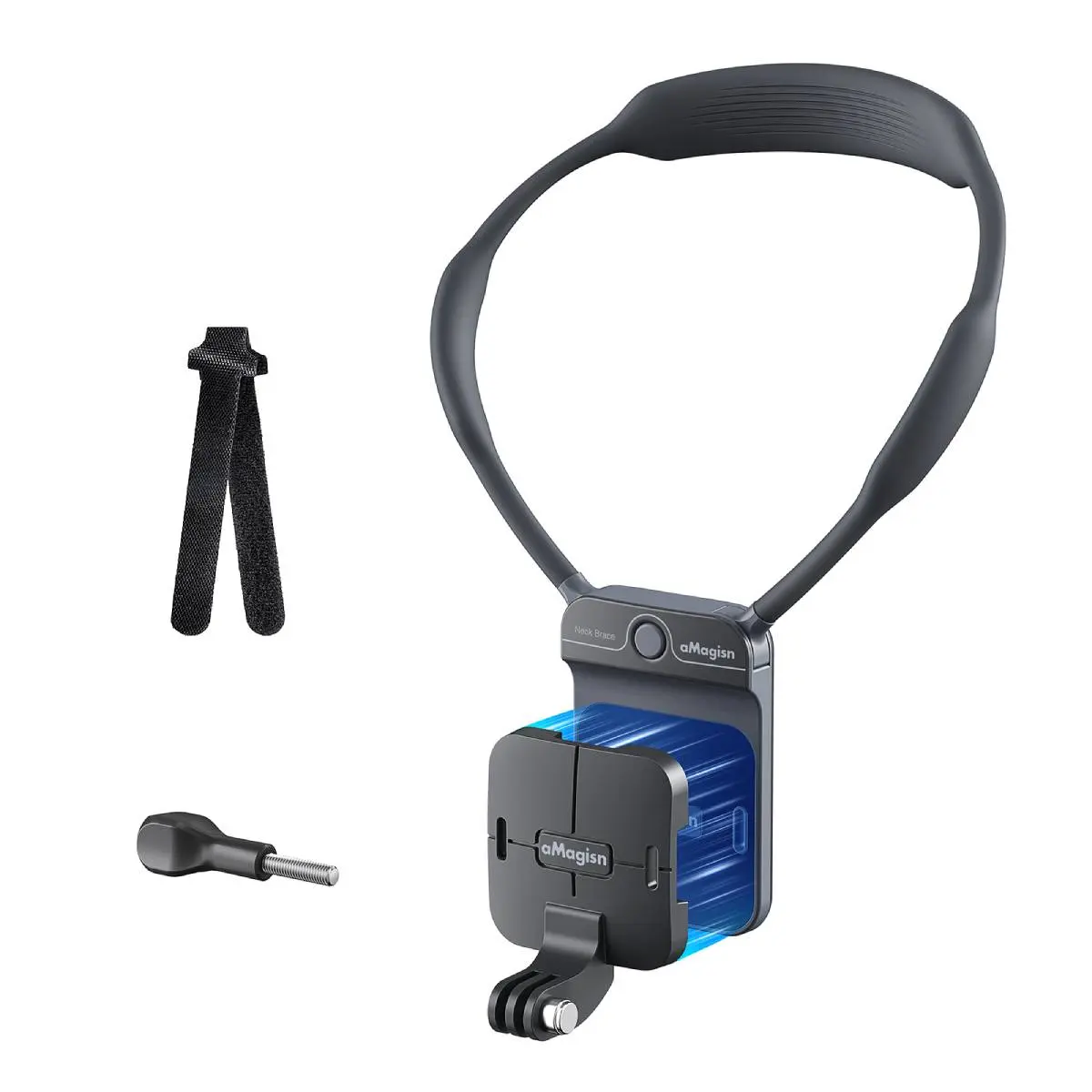 Magnetic Neck Mount for Action Cameras, Hands-Free POV Camera Holder for GoPro, Insta360, DJI Osmo Action & Vlogging
