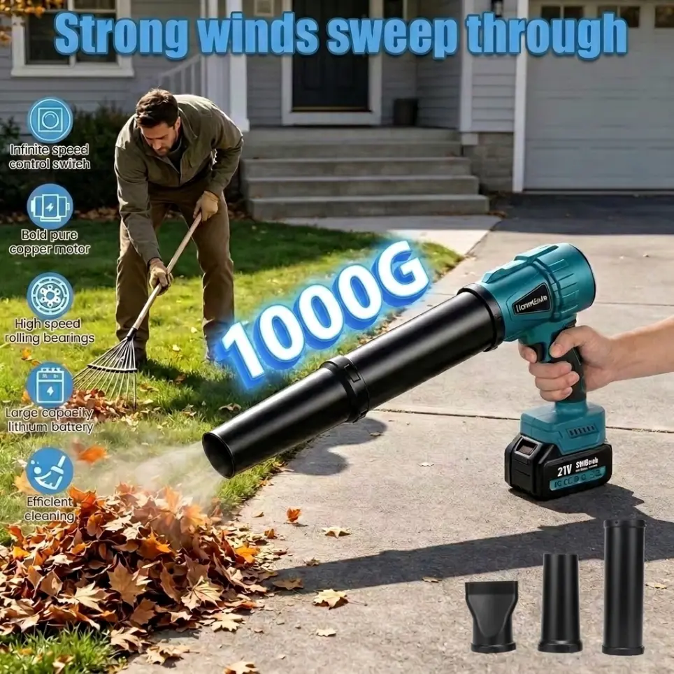 Cordless Leaf Blower-Turbo Jet Blower,Leaf Blower, Violent Turbo Fan, Pure Copper Motor,Car Drying After Wash, Handheld Snow Blower,Cordless Turbo Power Air Duster,Home Improve,Garden Mainte Holiday gifts