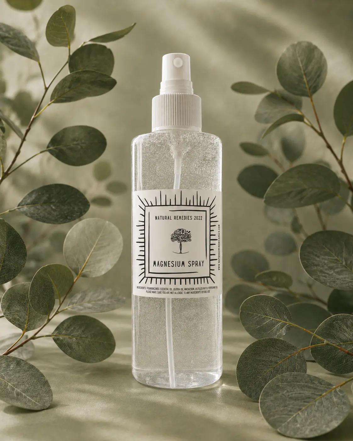 Transdermal Magnesium Mist 16oz - Peppermint Oil-Infused Hydrating Face & Body Spray, Skincare Moisturizers & Mists