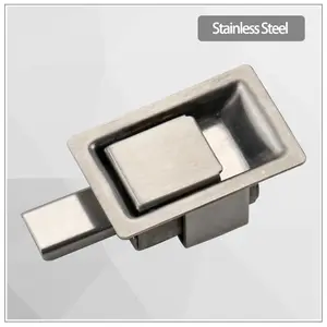Stainless Steel Pull Panel Lock Industrial Electrical Collision Locking Buckle Flat Small Toolbox Equipment Lock