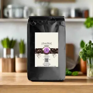 6 Bean Blend - Dark Chocolate Flavor - 6 Bean Coconut Flavor Blend - Ideal for Coffee Lovers - 1.5 Liter Bag