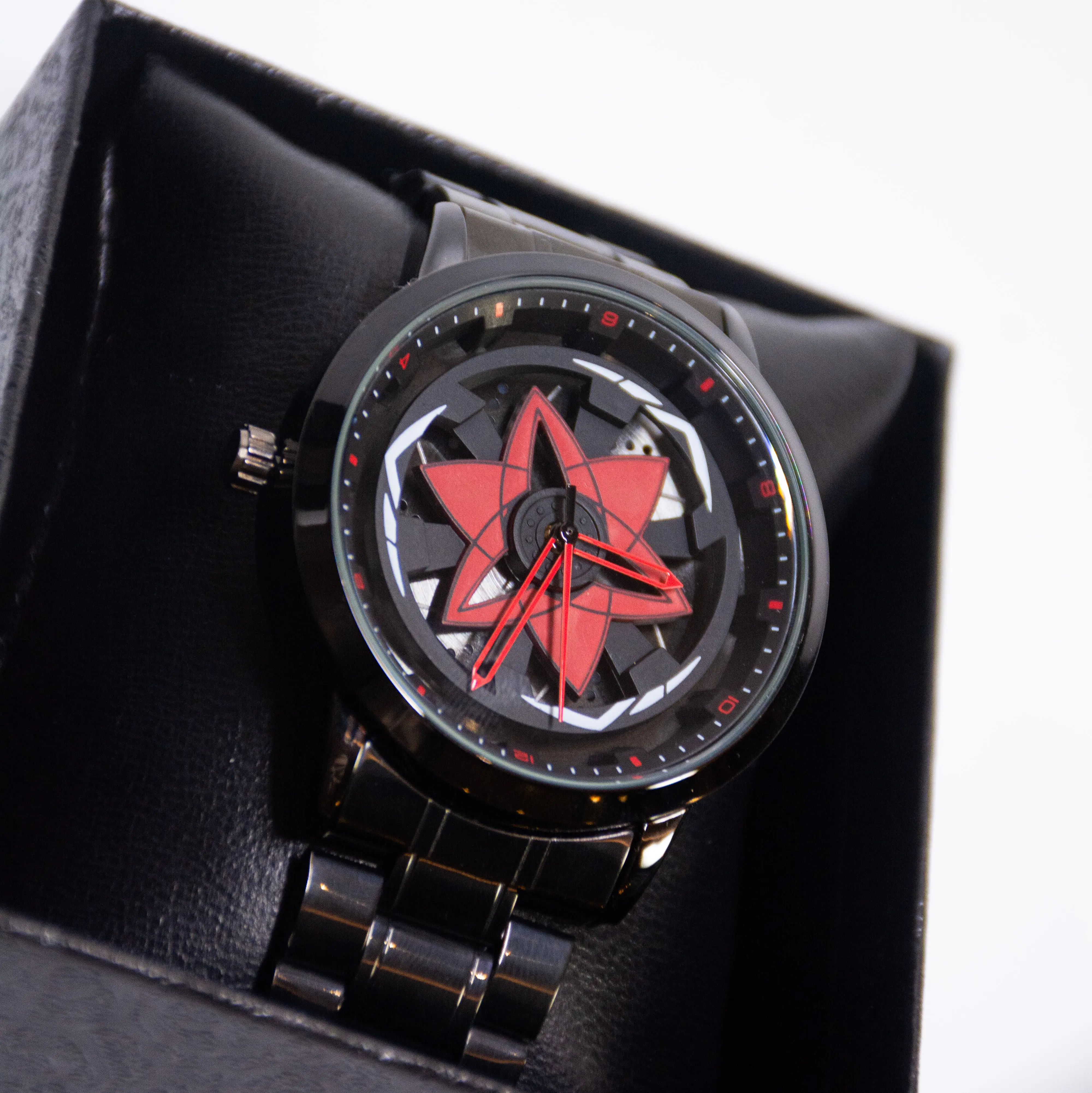 Stylish Naruto Uchiha Sasuke Watch, Fashionable Waterproof Anime Character Print Accessory for Fans' Everyday Wear, Fashionable Waterproof Watch, Stylish Watch