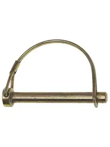Double HH 31982 0.31 x 2.25 in. Zinc Plated Round PTO Wirelock Pin- Yellow- 2 Pack