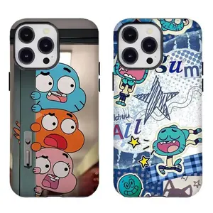 Whimsical G-Gumball & Friends Phone Case Cute Cartoon Design Compatible for iPhone 17 16 15 14 13 12 11 and for Samsung S21-S25 Perfect Gift for Fans Her & Him