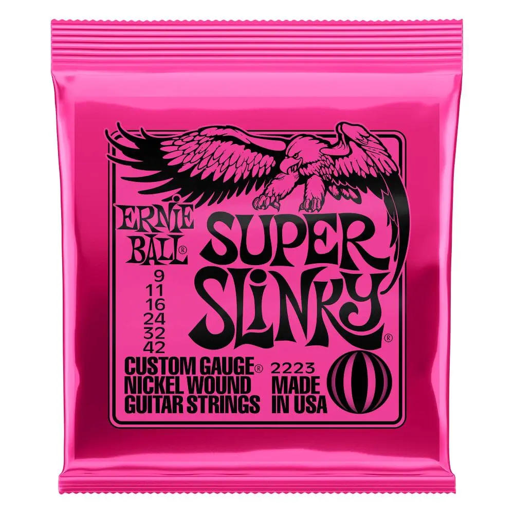 Super Slinky Nickel Wound Electric Guitar strings 9-42