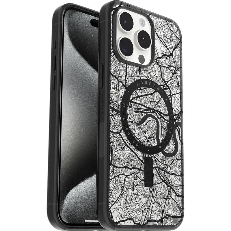OtterBox Protective Casing for iPhone 15 Pro Max, Lumen Series Mobile Phone Accessories with Map Design, Durable Cover