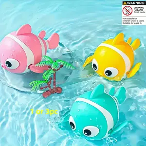 Wind-Up Clownfish Water Toy Set, Indoor & Outdoor Use, Summer Bath Tub Fun, Perfect Gift for Holidays, Birthdays, Anniversaries