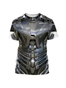 Men's Muay Thai casual T-shirt running sports short sleeved 3D printed short sleeved summer new breathable and comfortable T-shi