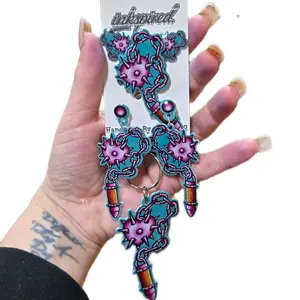 Inkspired Custom "Love Hurts" Themed Handmade Jewelry Accessory Set with Recycled Plastic by @miztat2