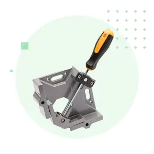 YoraHome Swing Jaw 90 Degree Corner Clamp (2 Pcs),  Right Angle Clamps with Adjustable TPR Handle for Woodworking & Welding Projects