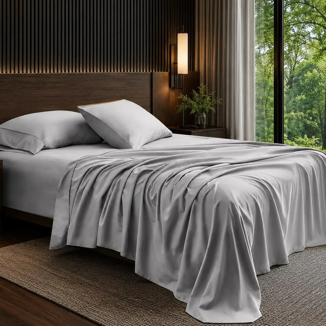 Raybee Queen Size 4 Piece Cooling Sheet Set -16" Deep Pockets Comfy Breathable & Cozy Sheets, Easy-Fit, Soft and Wrinkle Free Sheets,Hotel Luxury Bed Sheets for Bedroom Decoration , Oeko-TEX Certified, Summer Gifts
