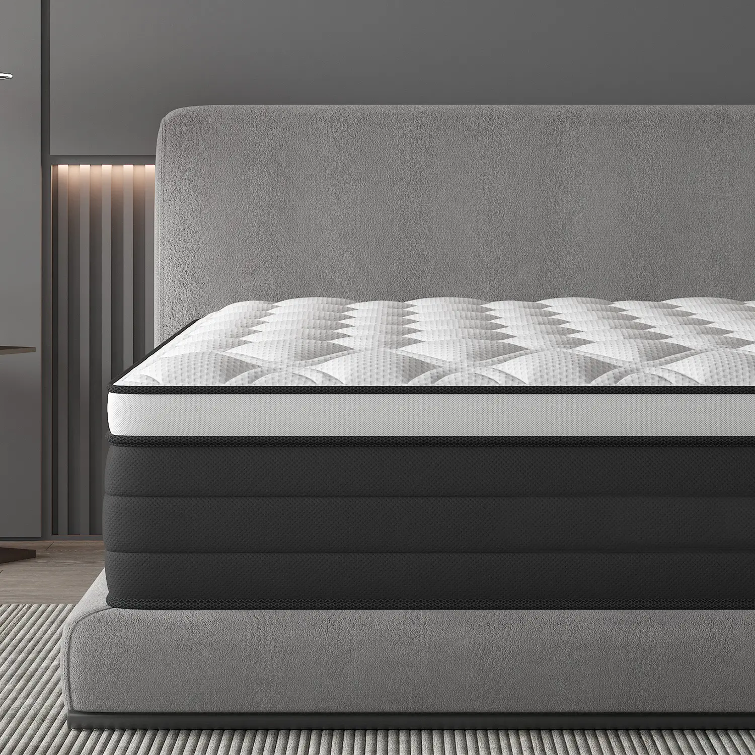 12/14Inch Luxury Mattress Twin Full Queen King Size Gel Memory Foam Pocket Spring Hydird Mattress In A Box Medium Firm, Cool Breathable Mattress, Hybrid Bed Mattress