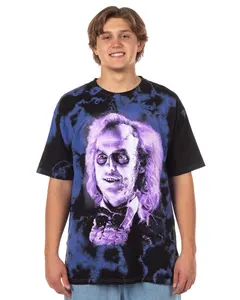 Beetlejuice Shirt Mens Front And Back Print Tie Dye Adult Short Sleeve Graphic Tee For Men And Women