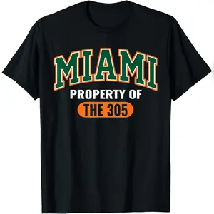 305 Miami Vibes Urban Style Miami Beach Graphic Design T-Shirt Comfy Everyday T-Shirt