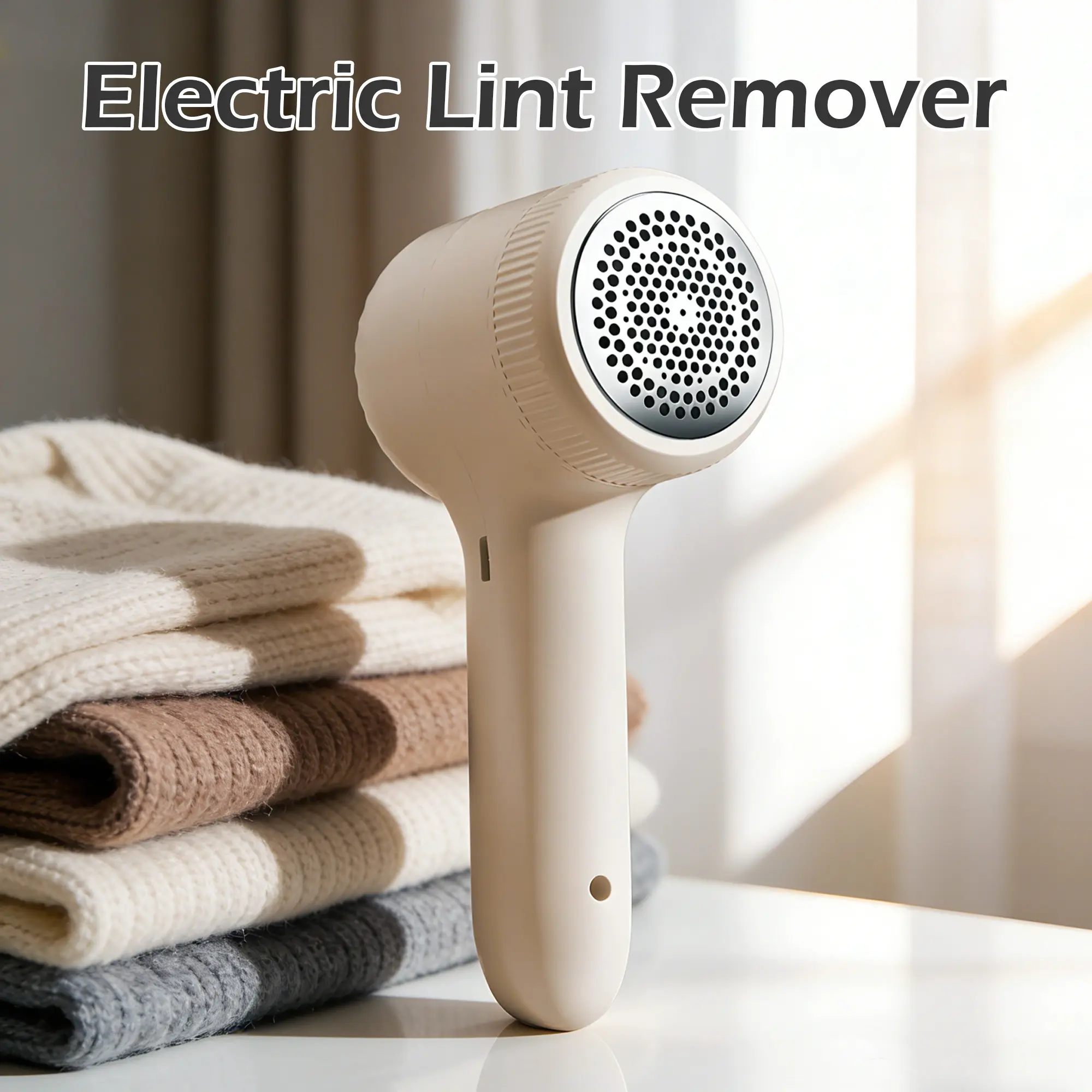 Portable Fabric Shaver - Rechargeable Lint Remover, 1 Count, Compact Lightweight Pocket-Sized, Space-Saving for Drawer Storage