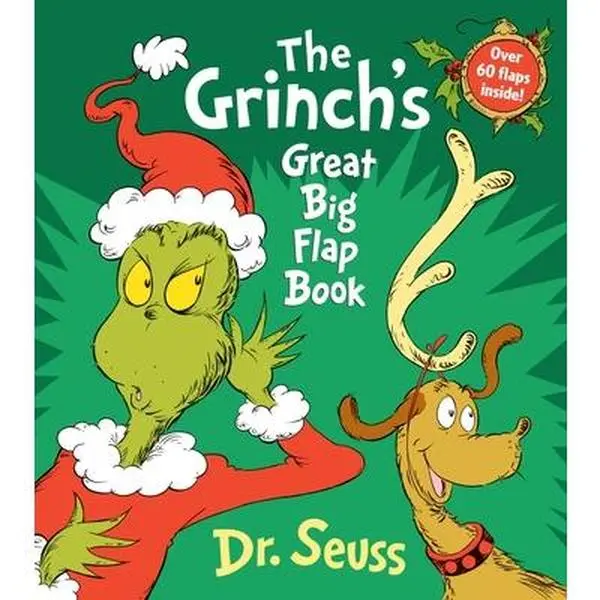 Dr. Seuss The Grinch's Great Big Flap Board Book - 60+ Lift-The-Flaps, Introduction to the Story, 11.5" H x 10.3" L x 0.4" W, Random House Books for Young Readers, Perfect Holiday Gift for Toddlers & Preschoolers, English