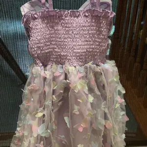 Rainbow Butterfly Dress for Girls 2 to 6 Years Birthday Wedding Party Princess Fairy Dresses 2026 New Summer Easter Dress for Girls Elegant Tulle Sweet Toddler Baby Outfits