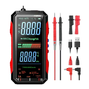 Fully automatic range intelligent digital multimeter, USB charging, 6000 counters, 4.8-inch color screen, professional electrical repair measuring instrument.