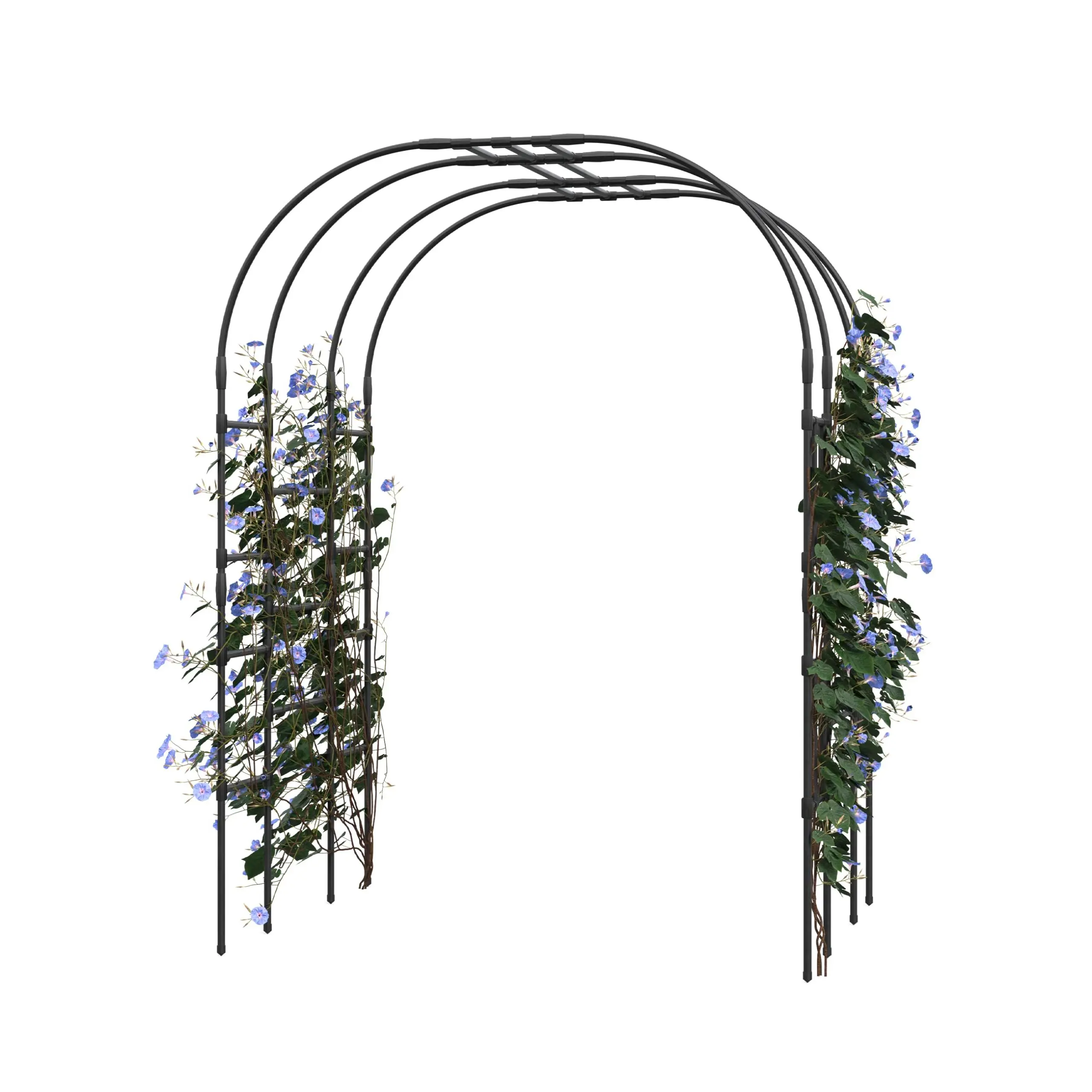 Garden Arch Trellis for Climbing Plants, Metal Arch Frame Pumpkin Archway, Outdoor Garden Arbors and Arches for Halloween, Christmas Birthday Party, Wedding, Baby Shower Decoration