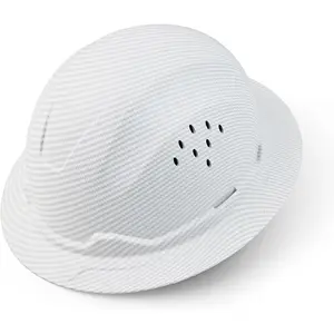 Vented Full Brim Hard Hat with 6-Point Suspension, Adjustable Size, HDPE Shell, Impact Resistance, Unisex Fit, Ventilation, Reflective Stickers for Construction Work,summervibes