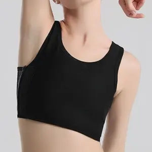 VibeFit 2026 New Transgender Tomboy FTM Chest Binder Adjustable Affordable Mesh Breathable and Strong Compression Tank Top Trans Bra Binder