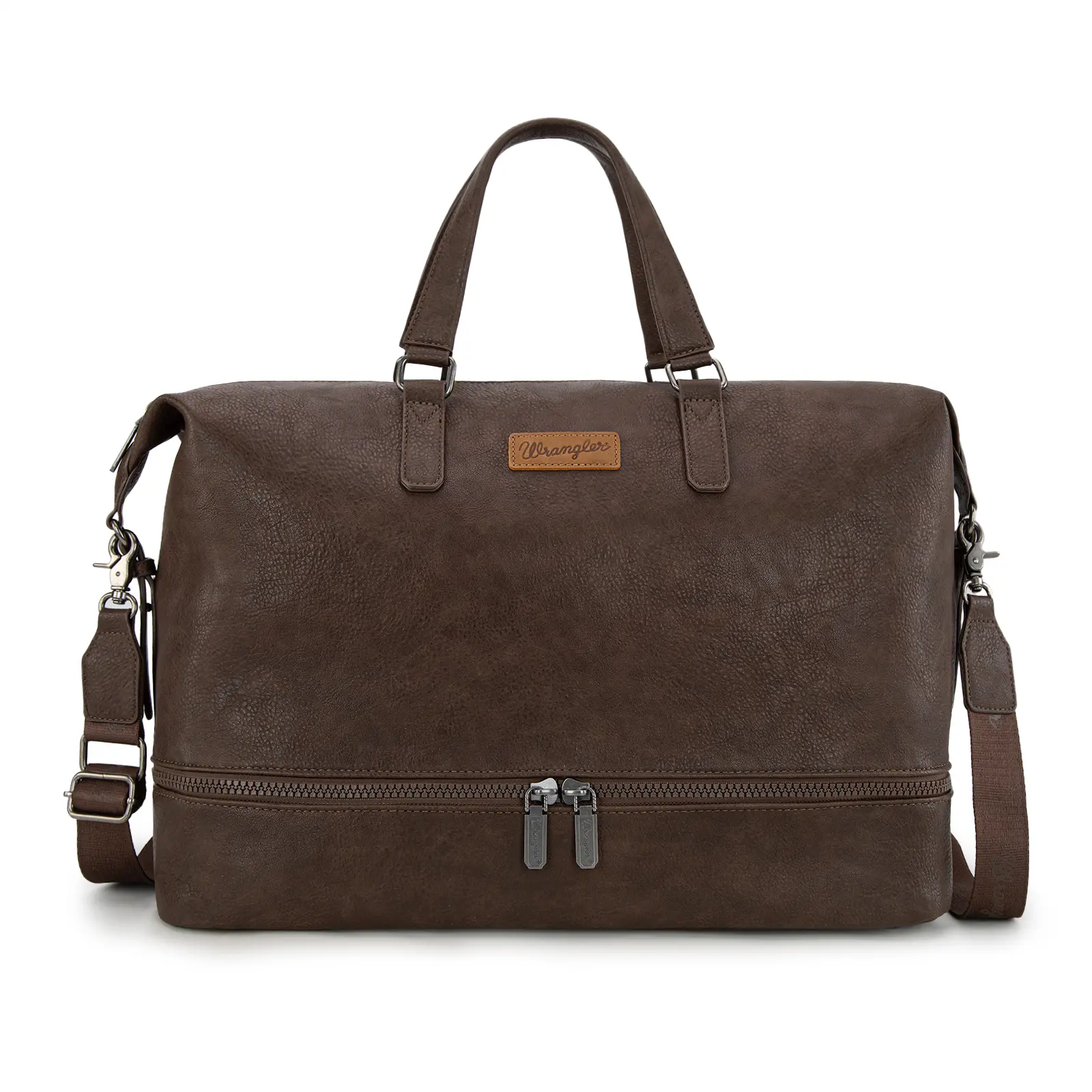 Wrangler Travel Duffel Bag Carry On Overnight Bag with Shoe Compartment Weekender Bag for Women