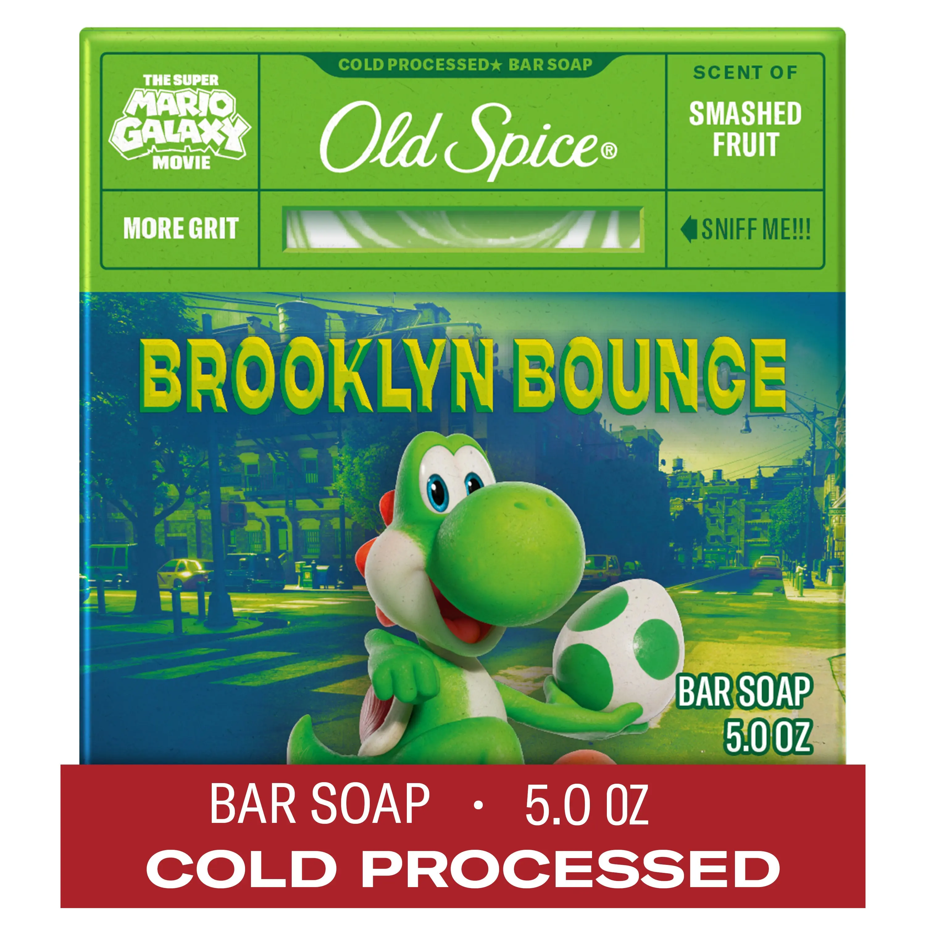 Old Spice Men’s Cold Processed Bar Soap, Brooklyn Bounce, Old Spice x The Super Mario Galaxy Movie, 5 oz