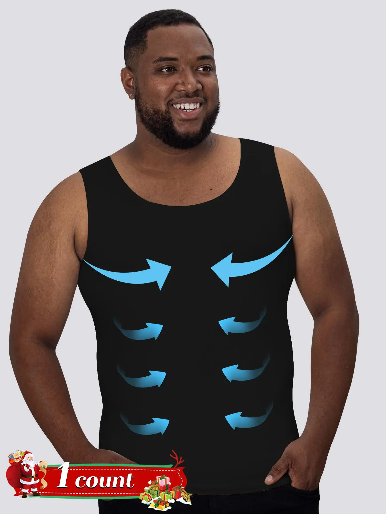 Men's Solid Color Compression Shapewear Tank Top, High Stretch Tummy Control Shaper, Compression Waist Trainer, Tummy Tuck Shapewear for Men, Waist Trainer Vest, Waist Trainer Cincher, Waist Trainers That Snug, Stretchy Shapewear