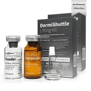 [JEU'DEMEURE] Dermi Shot Mini Set- 4 Weeks Reverse Aging DermiShuttle Face Lifting Kit (Serum), 100% Collagen, Peptide, Hyaluronic Acid Serum, Instant Face Lift Korean skin care Serum for Anti-Aging, Deep Hydration
