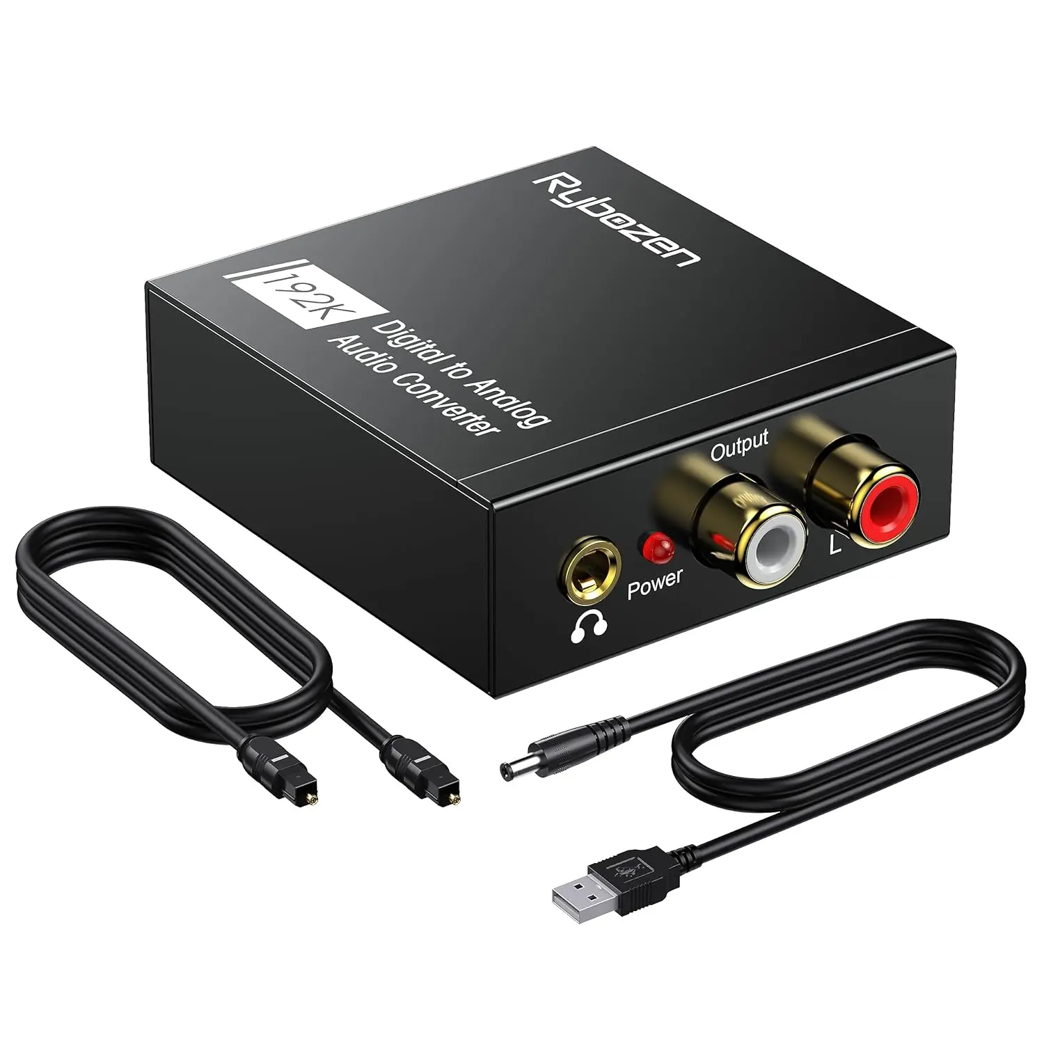 Digital to Analog Audio Converter 192KHz, DAC Digital SPDIF Coaxial Optical Convert to L/R RCA, Toslink Optical to 3.5mm Jack Audio Adapter for PS4 HD DVD  Cinema Systems