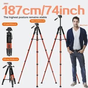 Heavy Duty Tripod Stand for Cameras, Phones, Projectors - Ideal for Carrying Heavy Loads - Perfect for Travel & Christmas Gifts Selfie Smartphone Cellphone