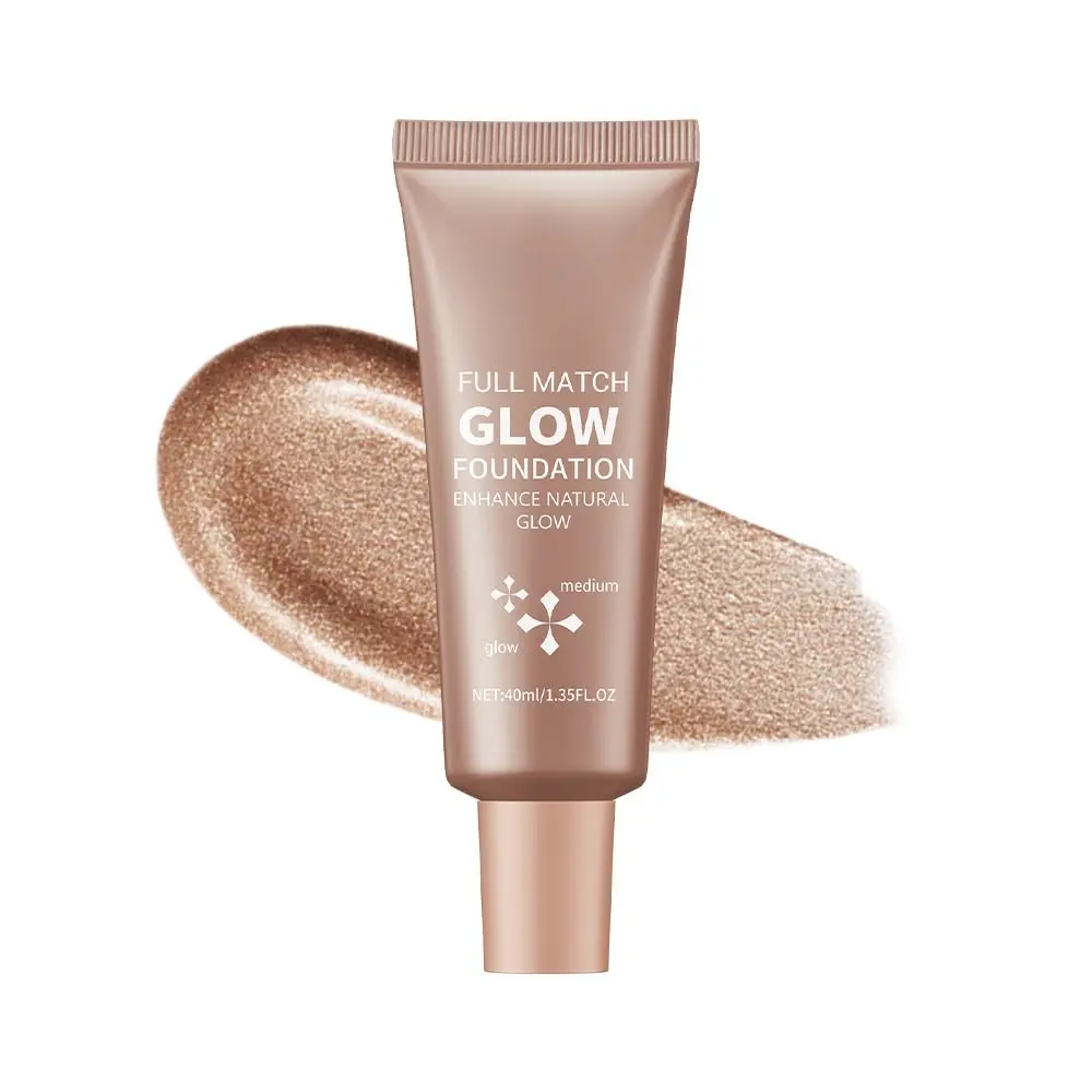 Glotion Glow Illuminator Hydrating Moisturizer Cream - #3 Medium Shade (1 of 4 Shades), 1.35 oz (Pack of 1), Lightweight Nourishing Formula for All Skin Types, Daily Dewy Sun-Kissed Radiant Flawless Makeup Finish