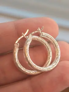 Sterling silver 925 hoops torned argollas aretes candongas de plata 925 modelo torneado
