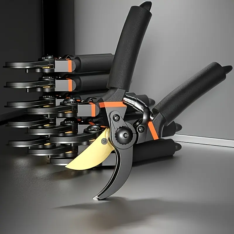 Professional grade heavy-duty pruning shears, equipped with ergonomic anti slip handles and serrated blades - Durable gardening scissors suitable for trimming trees, shrubs, flowers, hedgerows, and shrubs - ideal for home and commercial landscape beautifi