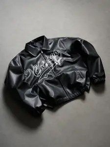 Men's Pilot Jacket Vintage Street Style Y2K, Full Zipper Outerwear, Urban Fashion Trendy Coat, Men's Clothing for City Lifestyle, Streetwear Outerwear, Casual Fashion Jacket, Menswear