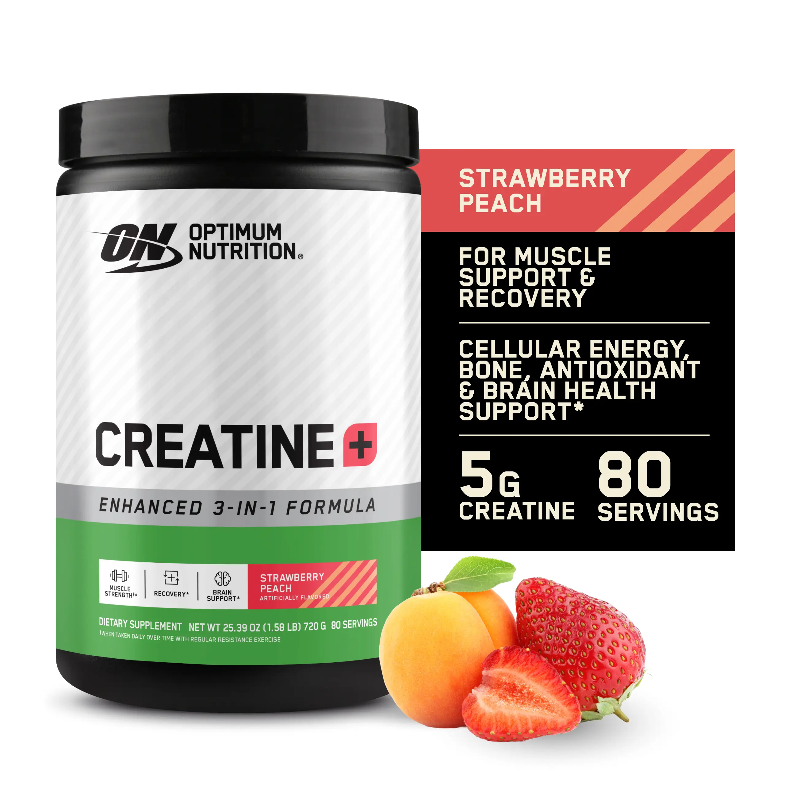 Optimum Nutrition CREATINE + STRAW PEACH Supplement Fitness Vitamin Dietary Healthcare Muscle Smooth Optimum Nutrition CREATINE + STRAW PEACH Supplement Fitness Vitamin Dietary Healthcare Muscle Smooth