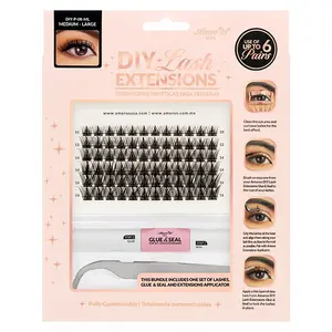 Amorus Top DIY Lash Extensions Kit Synthetic Eyelashes Makeup Faux Mink For Women, False Eyelashes