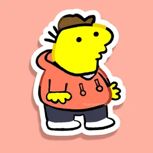 Happy friend smiling friend inspired vinyl holographic sticker gift