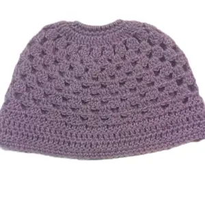 Watson Homestead Lilac Granny Cluster Ponytail Beanie for Women