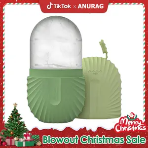 Facial Ice Roller, Silicone Ice Roller Facial Ice Mould, Brightens Skin, Enhances Natural Radiance, Reusable Ice Roller for Puffiness Relief on Face and Eyes Skincare Gift，Christmas gifts, New Year gifts, Black Friday