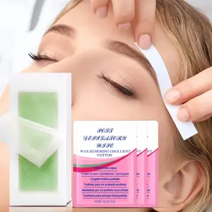 Green Hair Removal Wax Paper Strips, 10/20/30pcs Non-Greasy Skin-Friendly Hair Removal Stickers, Suitable for Lips, Eyebrows, Sideburns, Beard, Armpits and Bikini Area, Waxing Kit Set