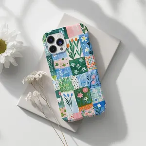 Patchwork Quilt Tile Grandma Chic Aesthetic Floral Boho Cute Spring Trendy Phone Case iPhone 16 15 14 13 12...