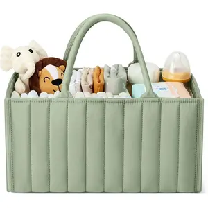 Baby Diaper Caddy Organizer, Stylish Storage Basket for Newborn Essentials, Diaper Station, Diaper Bag, Perfect Gift for Baby Shower