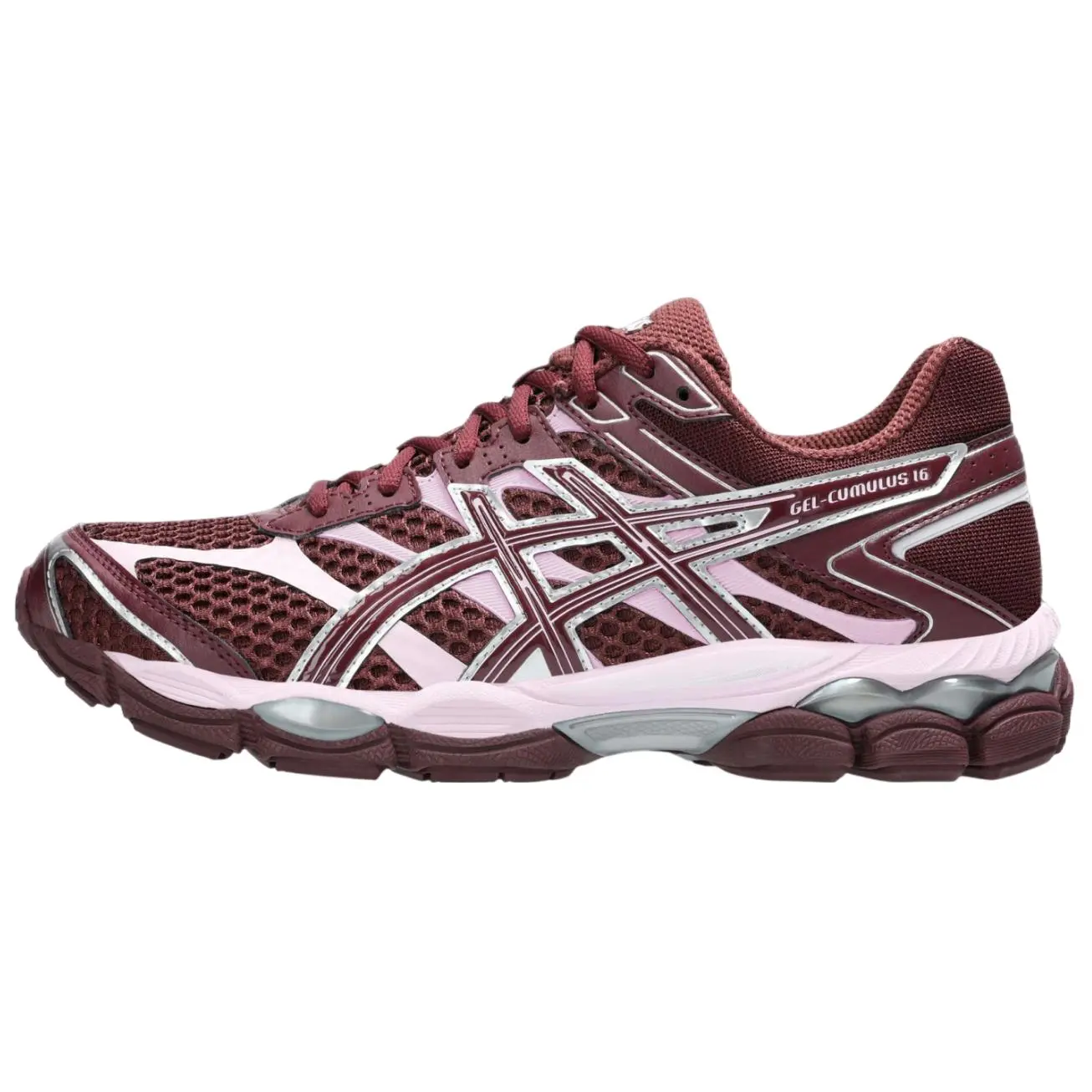 ASICS GEL Cumulus 16 Burgundy Pink Retro Versatile Comfort Low Top Running Shoes Unisex 1203A733-600